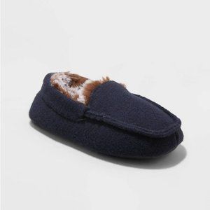 Boys' Carmelo Moccasin Slippers Navy Blue - Cat & Jack Navy